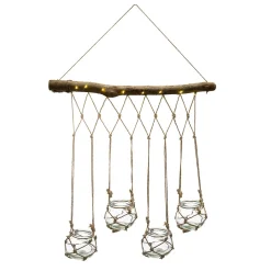 ATMOSPHERA 4 soliflores suspendus LED, verre Outlet