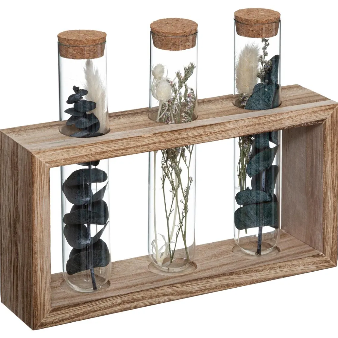 ATMOSPHERA 3 tubes fleurs séchées "House"
