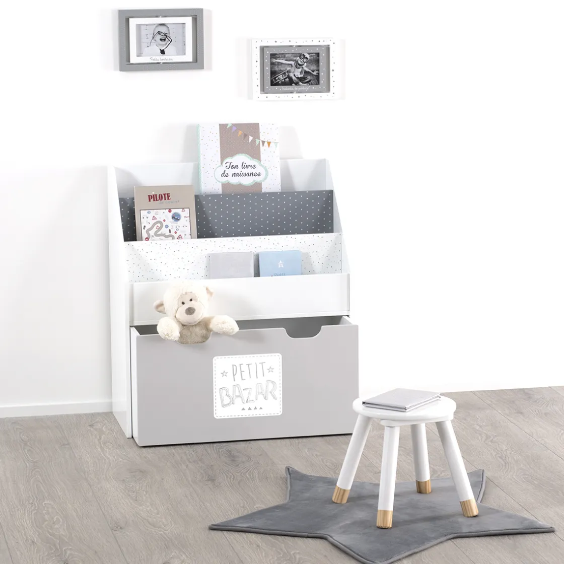 ATMOSPHERA Bibliothèque enfant à roulettes Discount