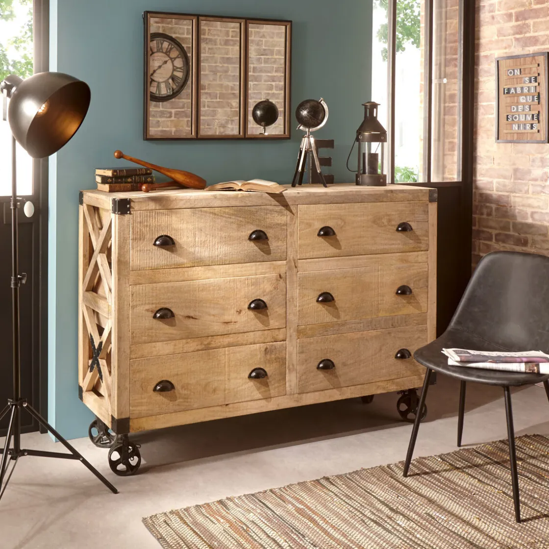 ATMOSPHERA Buffet 6 tiroirs "Silas" Sale