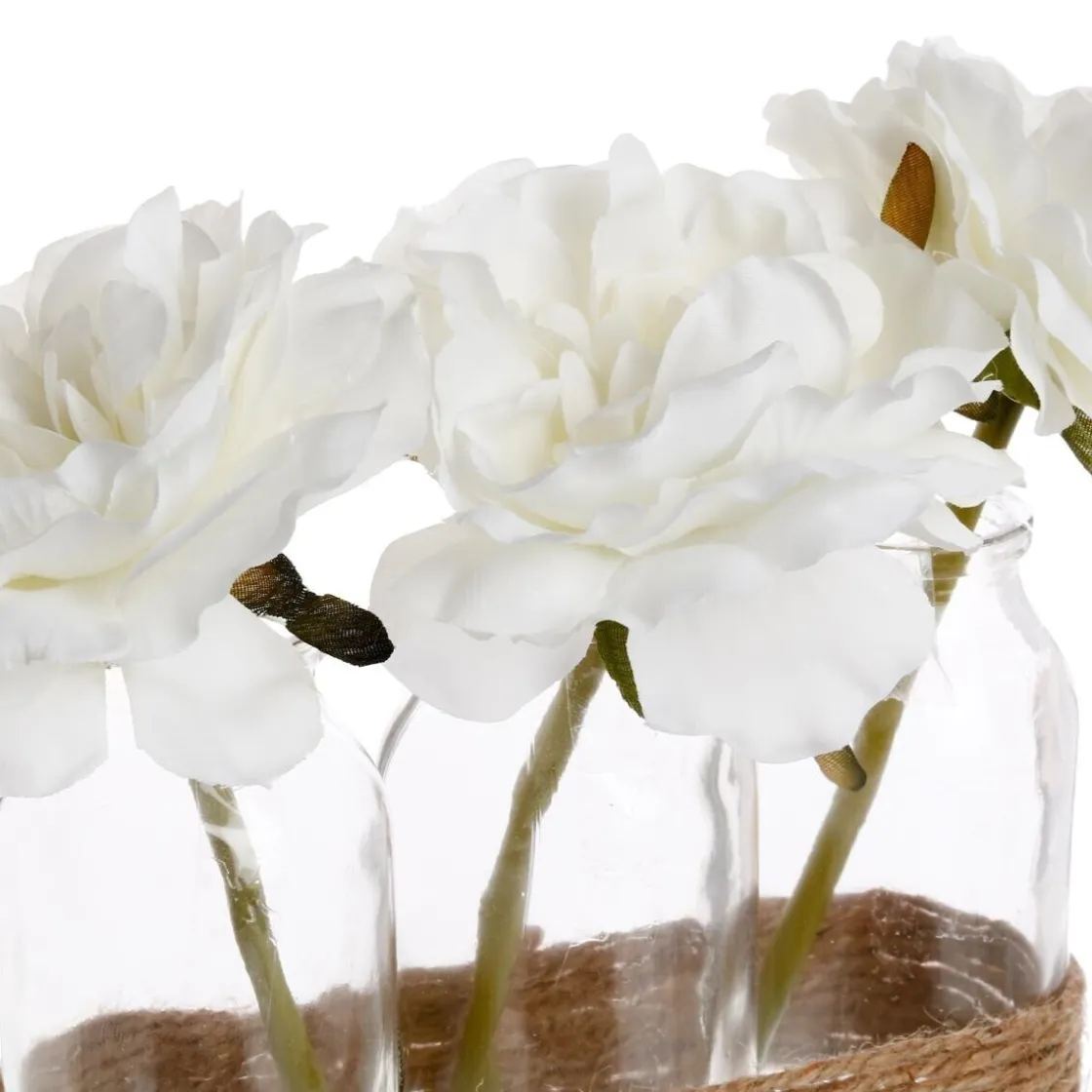 ATMOSPHERA Composition 3 roses artificielles Sale