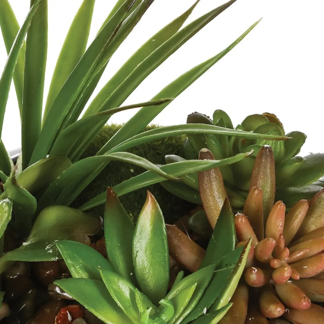 ATMOSPHERA Composition des plantes arificielles, vase en céramique, H6 cm Online