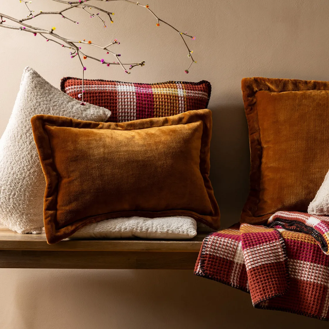 ATMOSPHERA Coussin flanelle "Cuddly" Best
