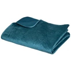 ATMOSPHERA Dessus de lit "Feuille", velours Sale