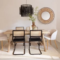 ATMOSPHERA Ensemble table à manger extensible "Aeris" + 4 chaises "Slano" Clearance