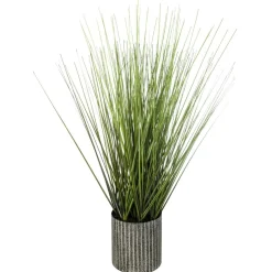ATMOSPHERA Herbe artificielle, pot en métal