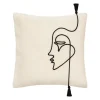 ATMOSPHERA Housse de coussin "Visage" Outlet