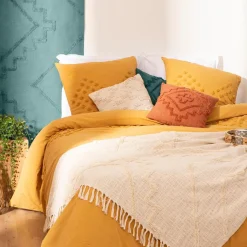 ATMOSPHERA Jeté de lit "Inca", coton tufté Sale