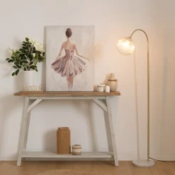 ATMOSPHERA Lampadaire arc "Laye", marbre Hot