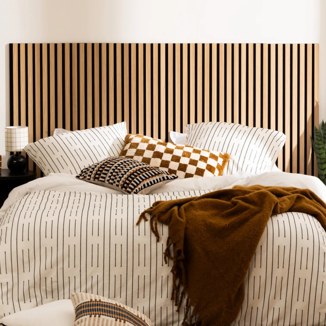 ATMOSPHERA Lot de 4 panneaux décoratifs tasseaux bois Colva Discount