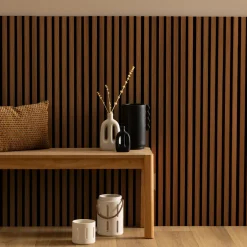 ATMOSPHERA Lot de 3 panneaux décoratifs tasseaux bois Colva Discount