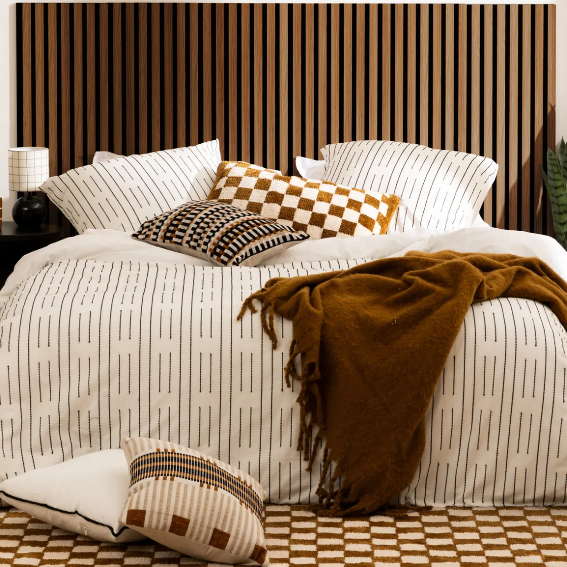 ATMOSPHERA Lot de 3 panneaux décoratifs tasseaux bois Colva Discount