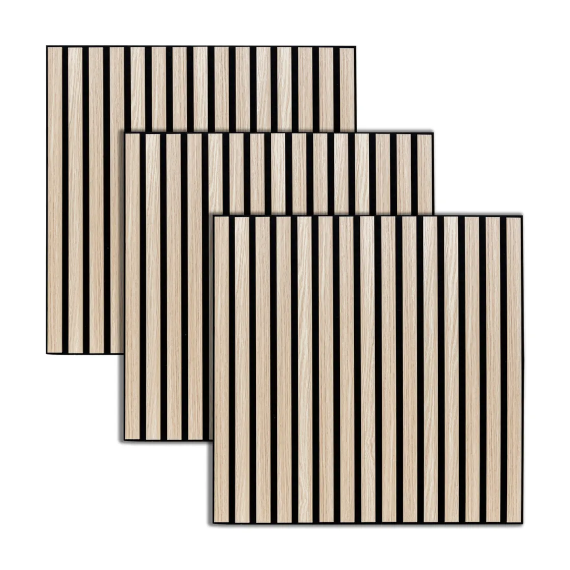 ATMOSPHERA Lot de 3 panneaux décoratifs tasseaux bois Colva Discount