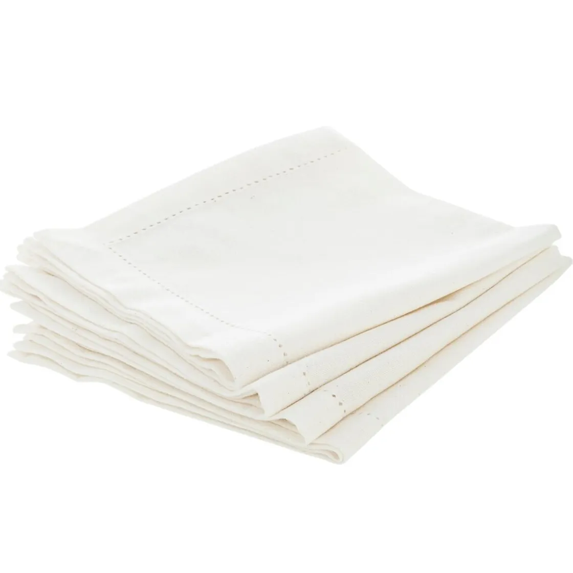 ATMOSPHERA Lot de 4 serviettes de table "Chambray" Outlet