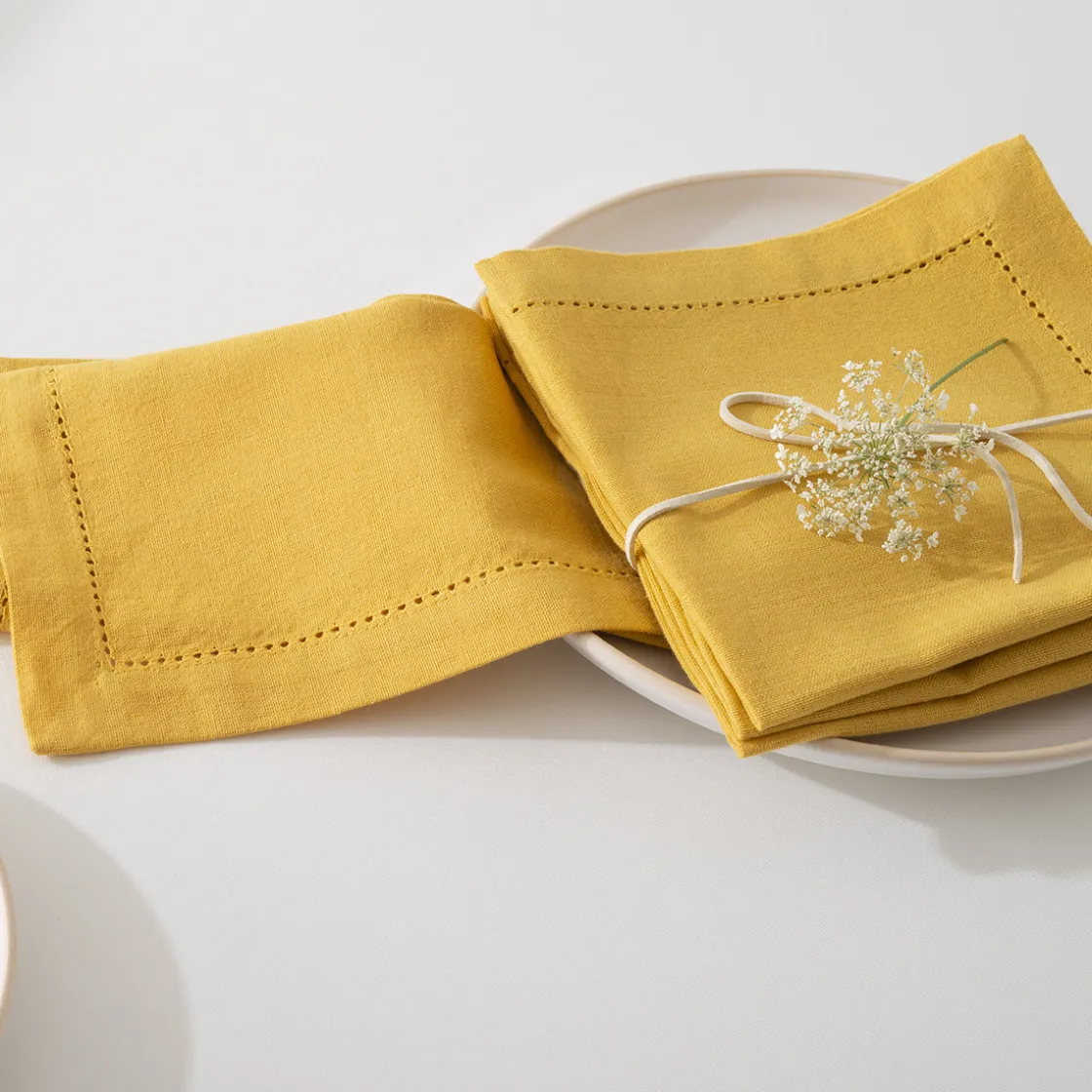 ATMOSPHERA Lot de 4 serviettes de table "Chambray" Clearance