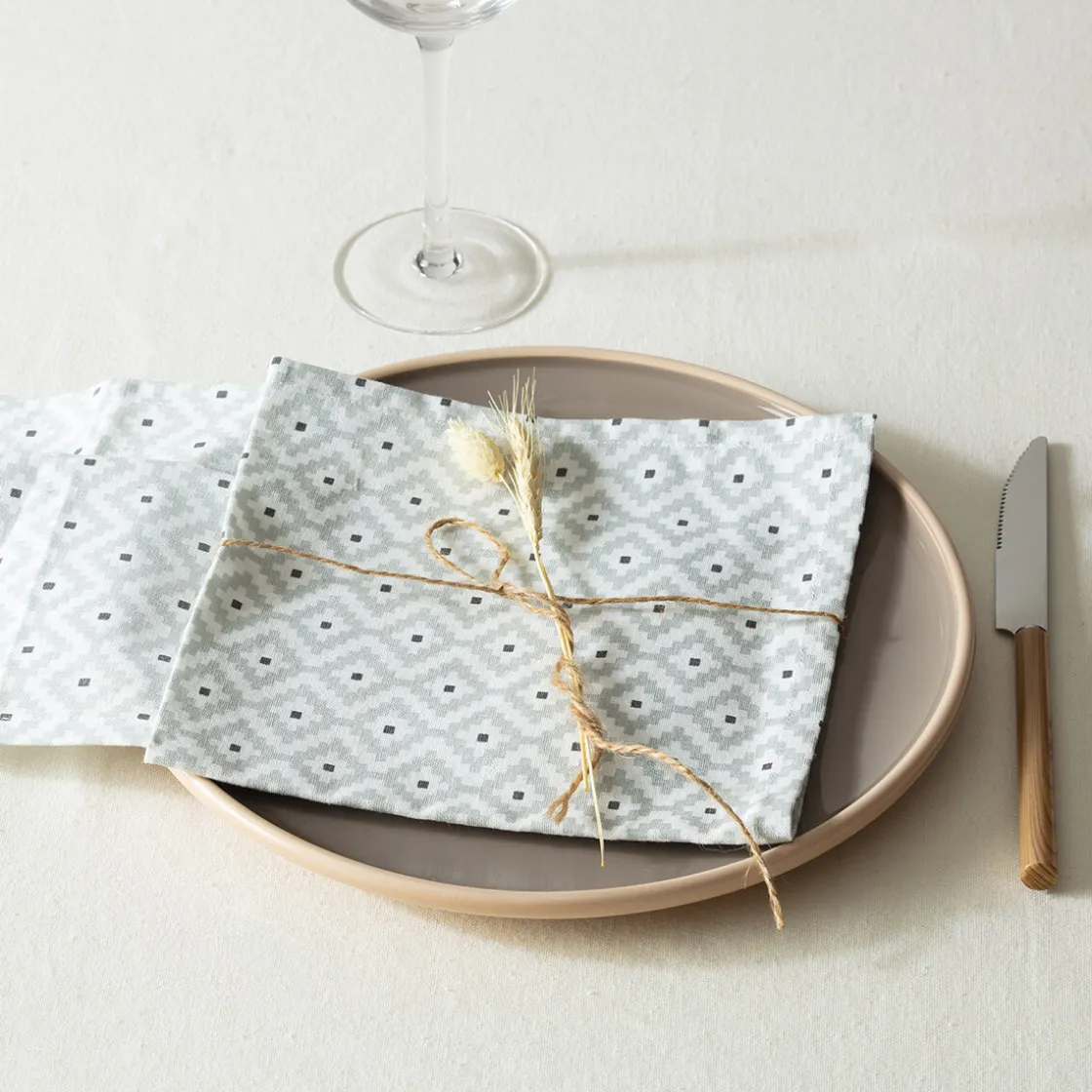 ATMOSPHERA Lot de 4 serviettes de table "Etnik"