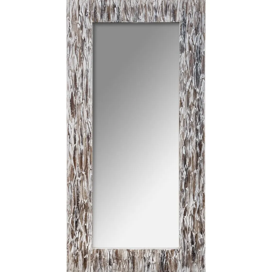 ATMOSPHERA Miroir en bois à relief "Leo" New