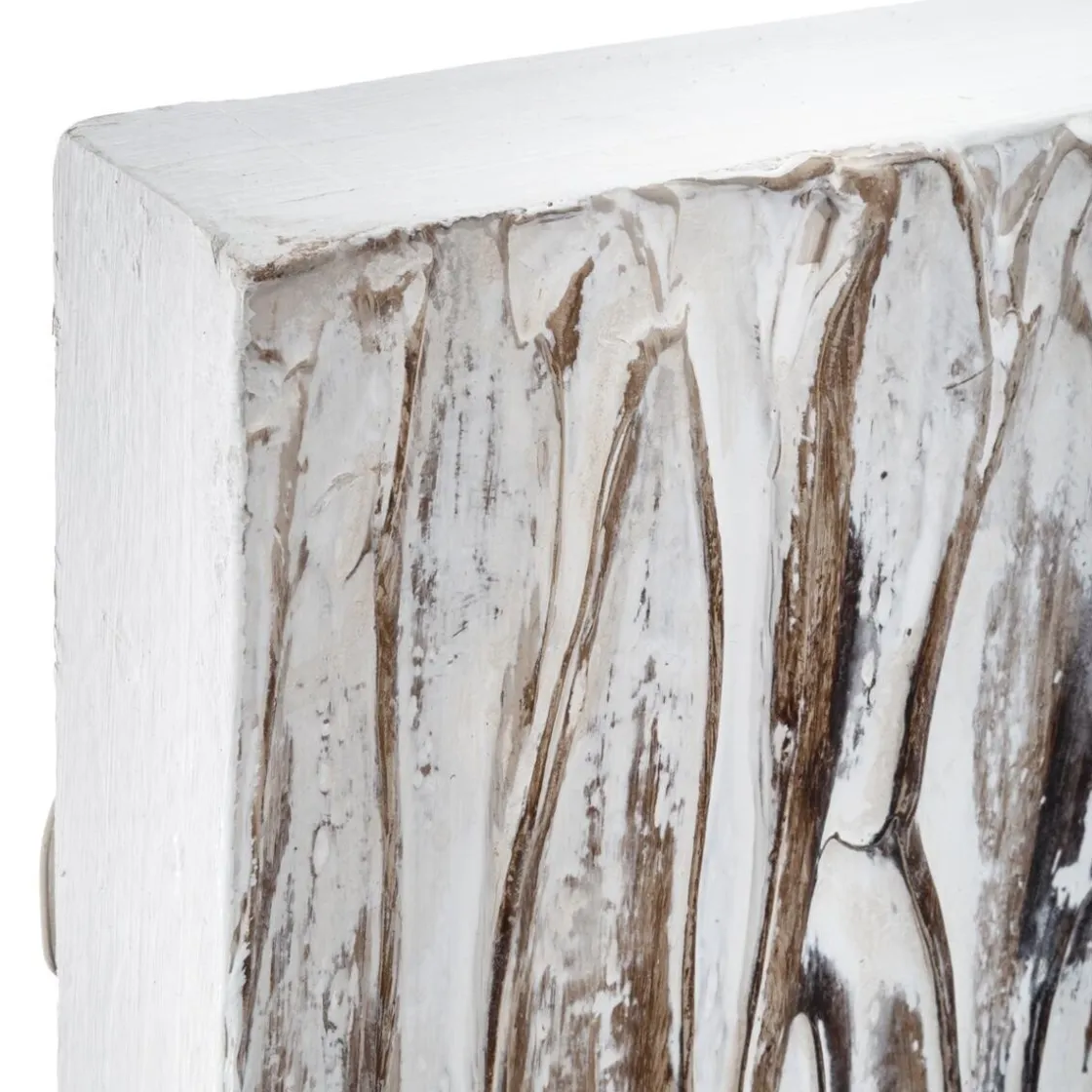 ATMOSPHERA Miroir en bois à relief "Leo" New