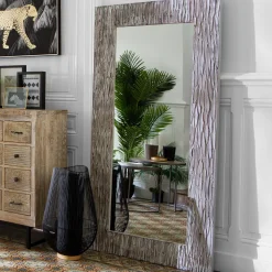 ATMOSPHERA Miroir en bois à relief