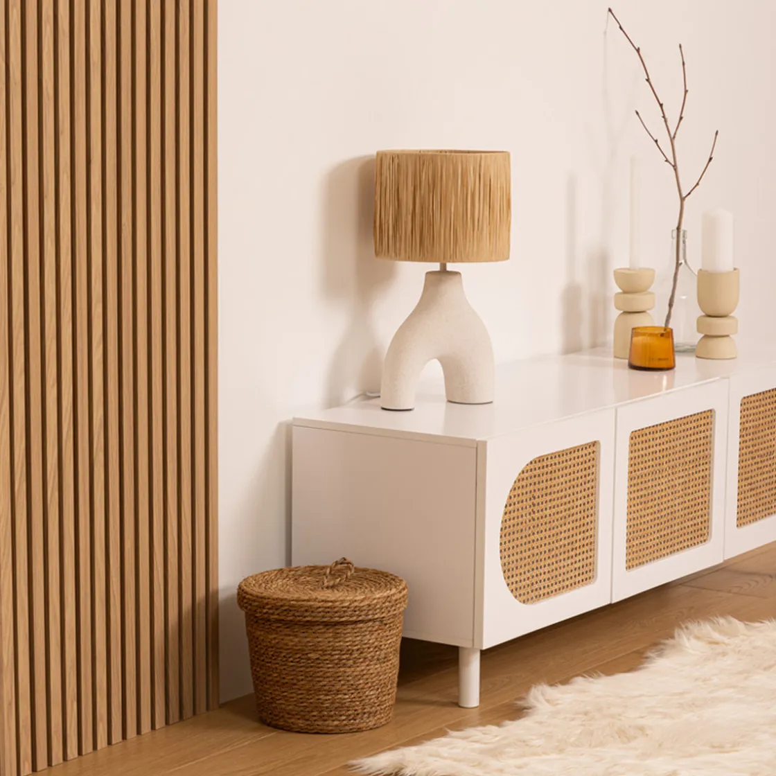 ATMOSPHERA Panneau décoratif tasseaux bois Colva Discount