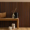 ATMOSPHERA Panneau décoratif tasseaux bois Colva - 120x60x2,1 cm - Effet noyer Best