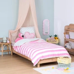 ATMOSPHERA Parure de lit 2 pièces enfant Rayure "Azel" Online