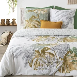 ATMOSPHERA Parure de lit 3 pièces "Monstera"