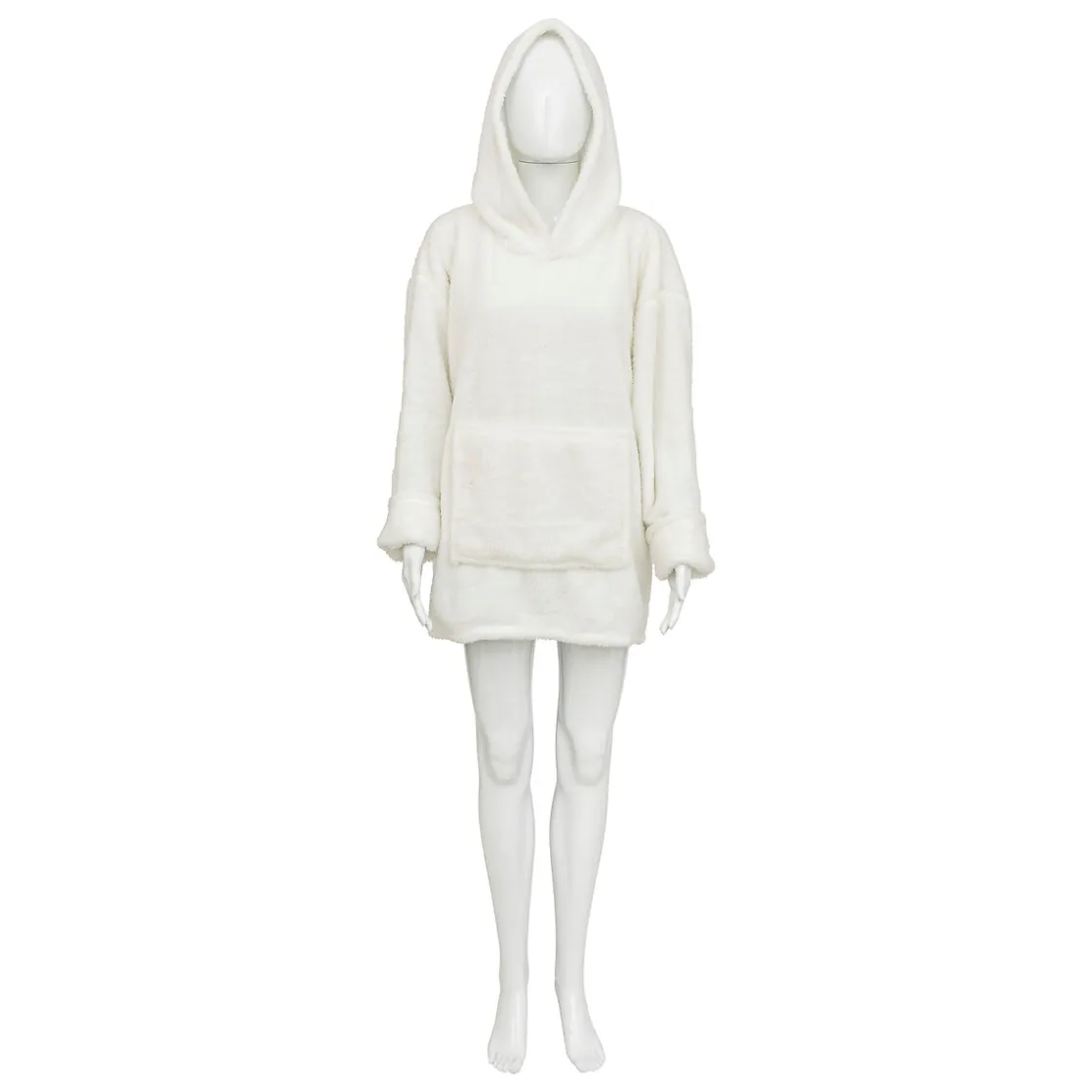 ATMOSPHERA Plaid à manches capuche flanelle "teddy" New