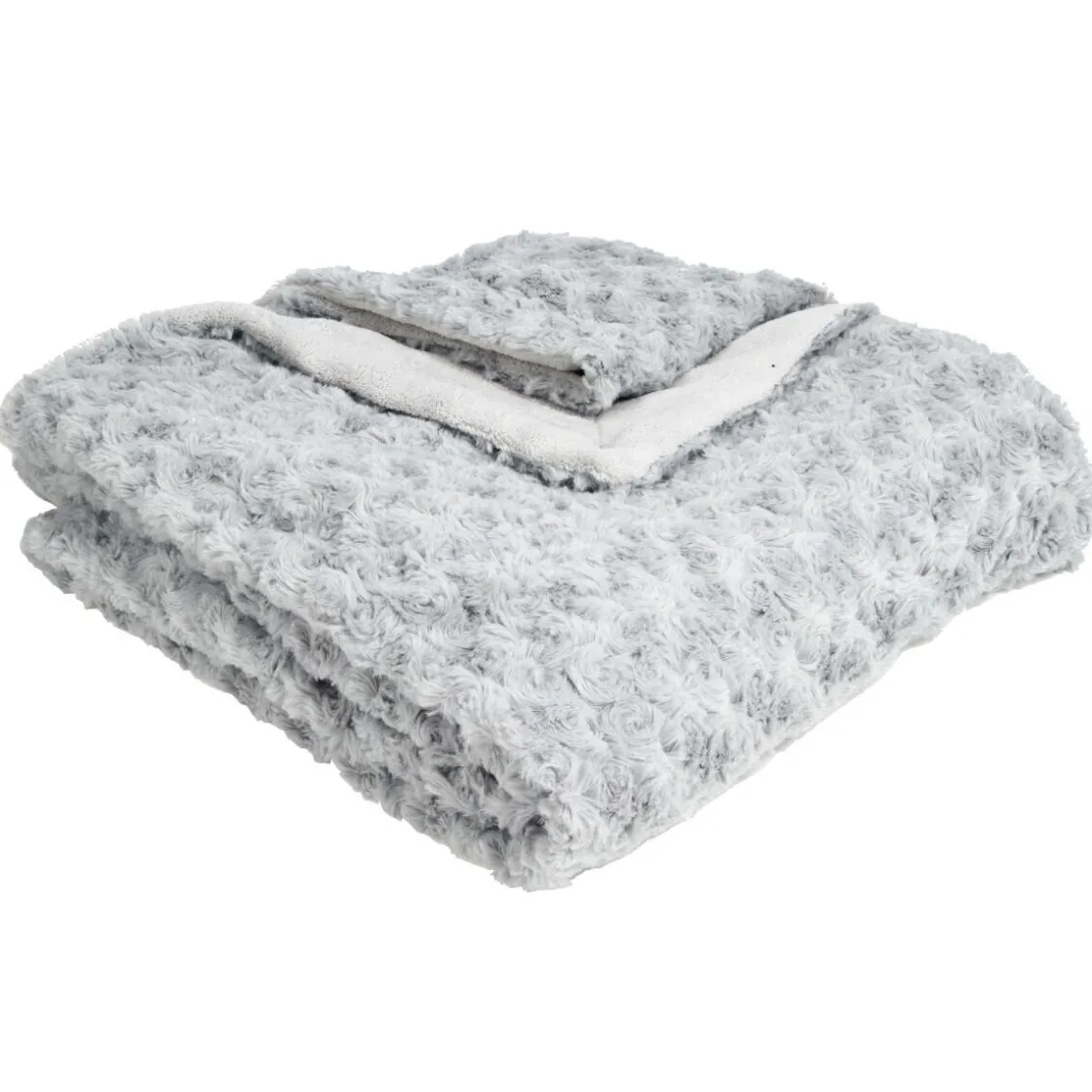 ATMOSPHERA Plaid "Bouclette" fausse fourrure New