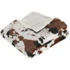 ATMOSPHERA Plaid "3D Géo" fausse fourrure Discount