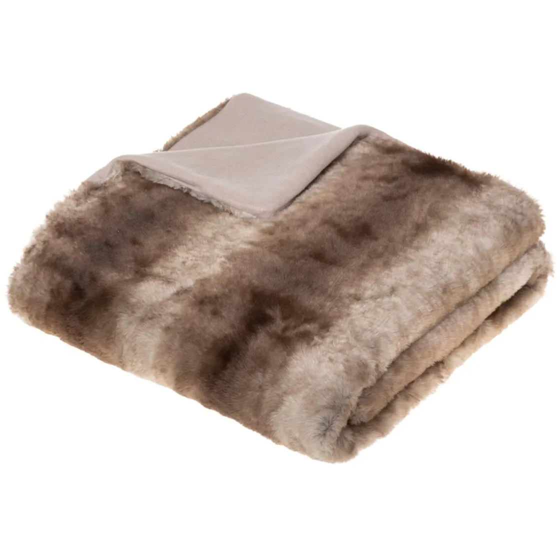 ATMOSPHERA Plaid "Grizzli" fausse fourrure