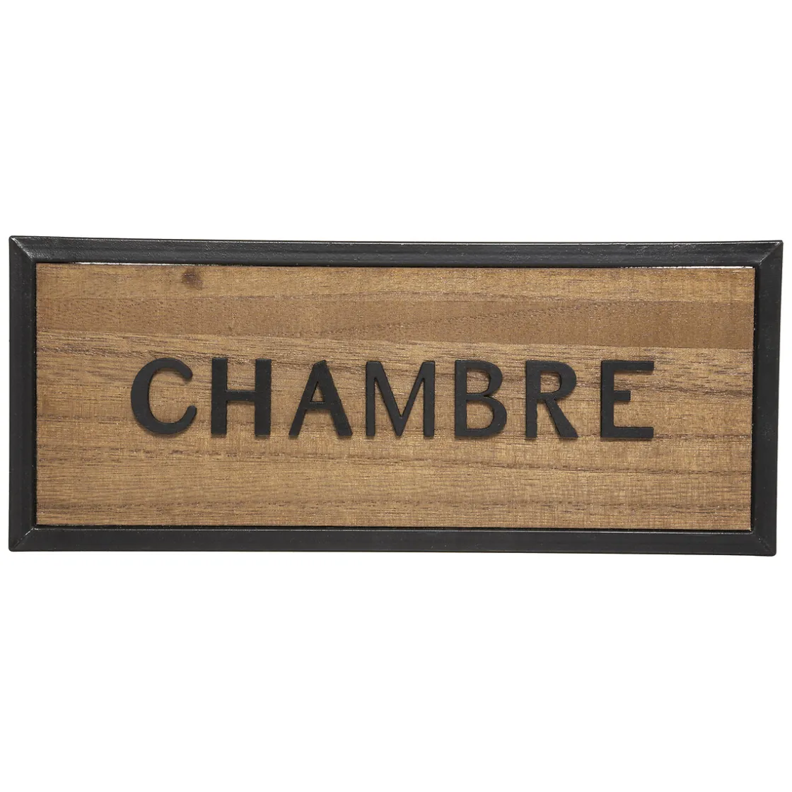 ATMOSPHERA Plaque de porte bois "Javier"