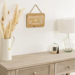ATMOSPHERA Plaque de porte bois 