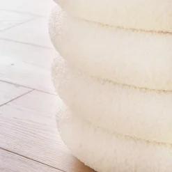 ATMOSPHERA Pouf coffre bouclette 