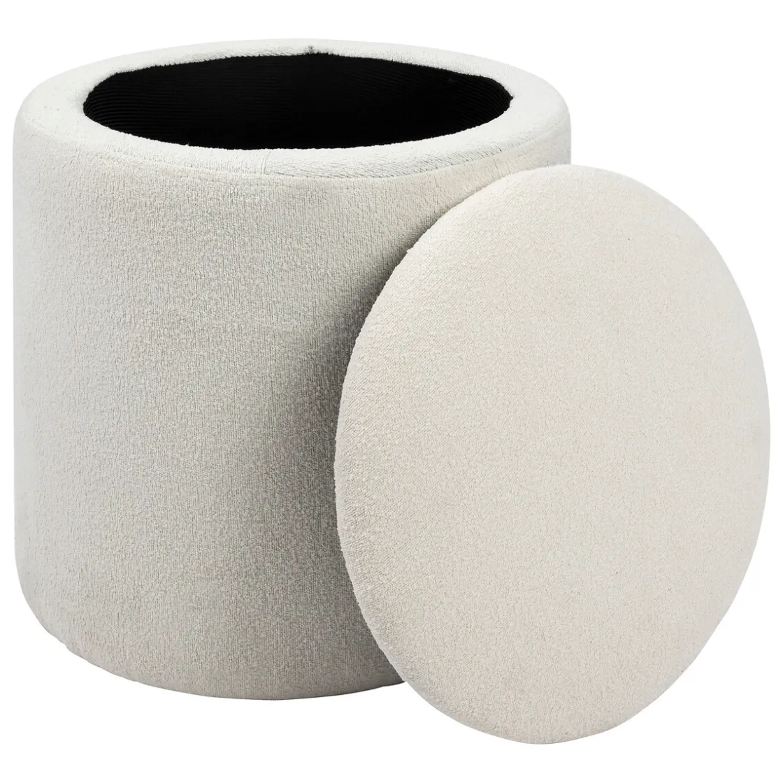 ATMOSPHERA Pouf coffre bouclette "Kaydi" Clearance