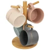 ATMOSPHERA Rack 4 mugs "Belle journée" New