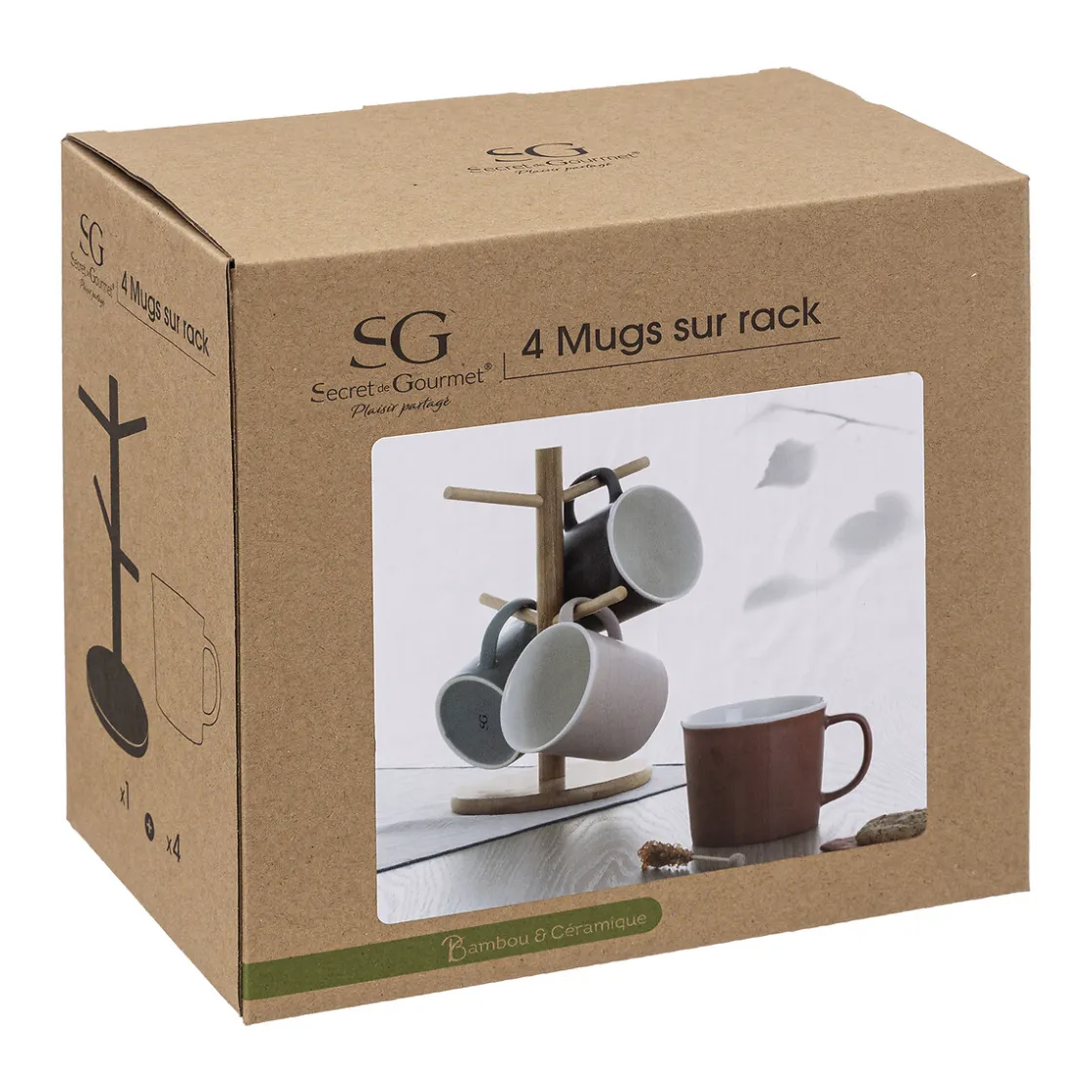 ATMOSPHERA Rack 4 mugs "Nature" Hot