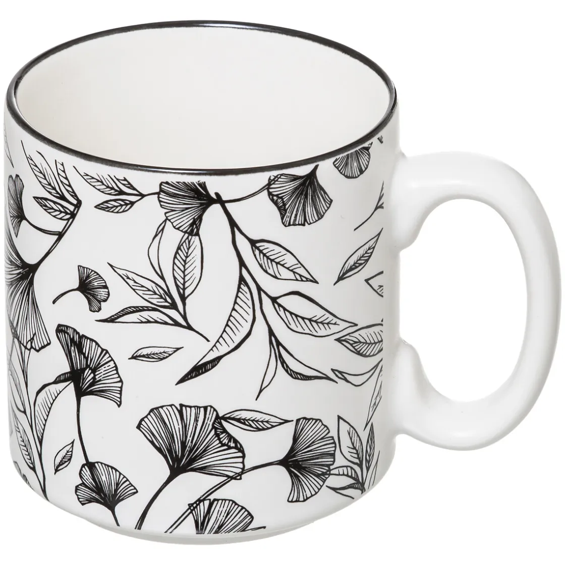 ATMOSPHERA Rack 4 mugs "White Floral"