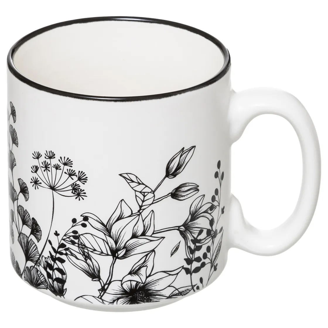 ATMOSPHERA Rack 4 mugs "White Floral"