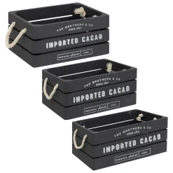 ATMOSPHERA Set de 3 cagettes bois "Denys" Online
