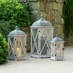 ATMOSPHERA Set de 3 lanternes "Cut" Outlet
