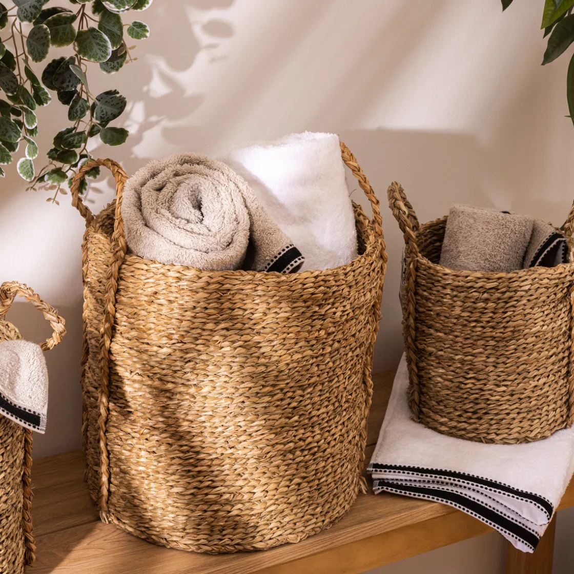 ATMOSPHERA Set de 3 paniers à anses ronds Discount