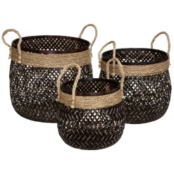 ATMOSPHERA Set de 3 paniers "Corde" Hot