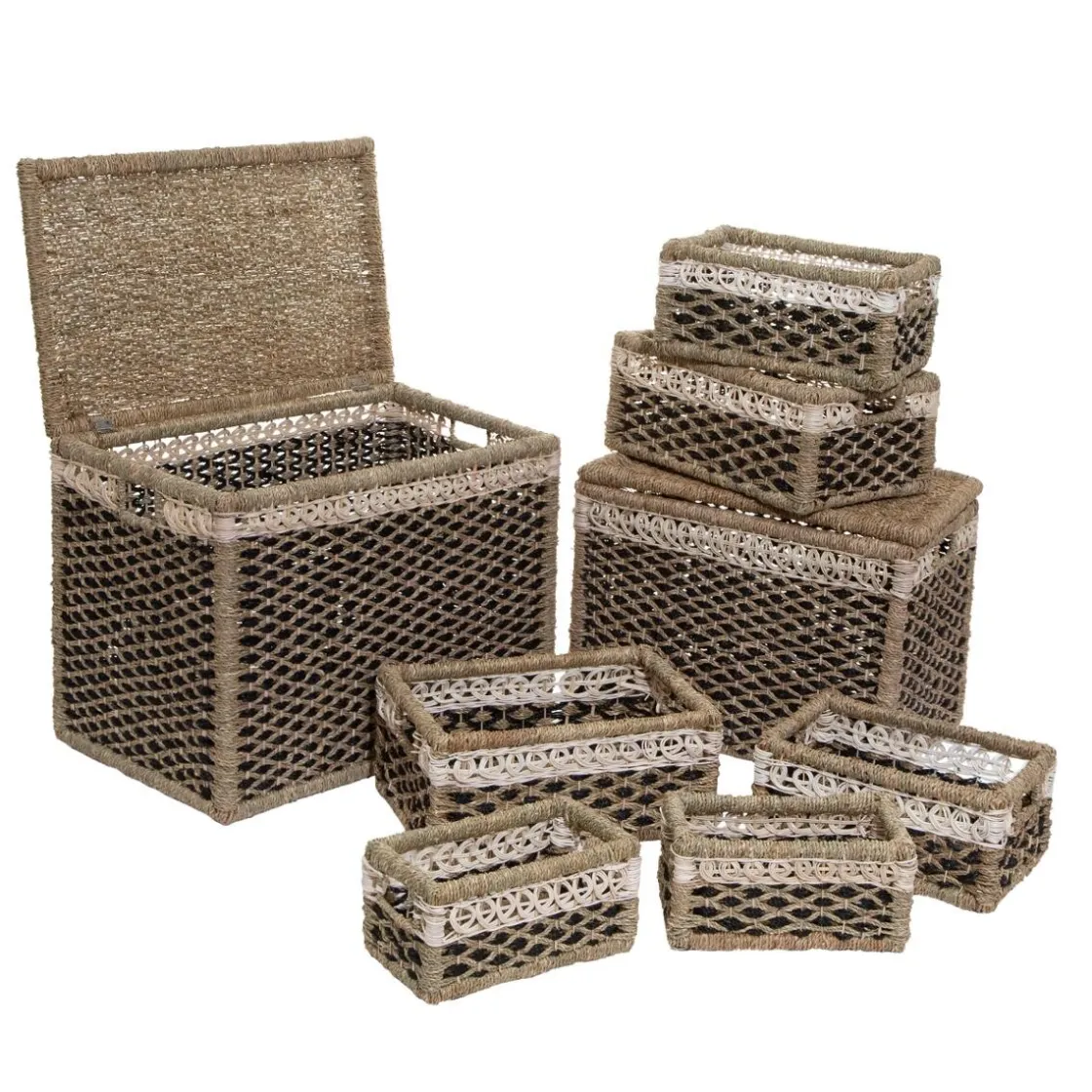 ATMOSPHERA Set de 8 paniers rectangulaires