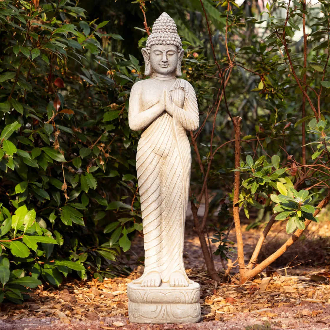 ATMOSPHERA Statuette d'exterieur Bouddha "Sakin" New