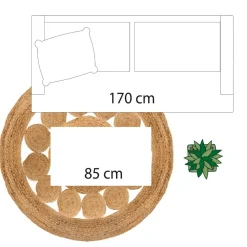 ATMOSPHERA Tapis ajouré en jute Hot