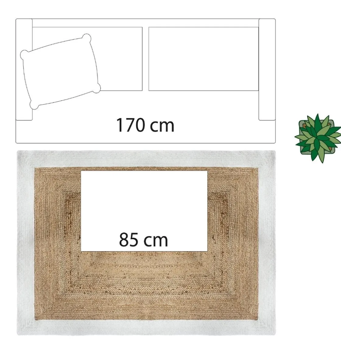 ATMOSPHERA Tapis en jute Hot