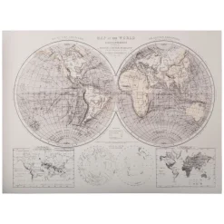 ATMOSPHERA Toile imprimée "Mapmonde" Clearance