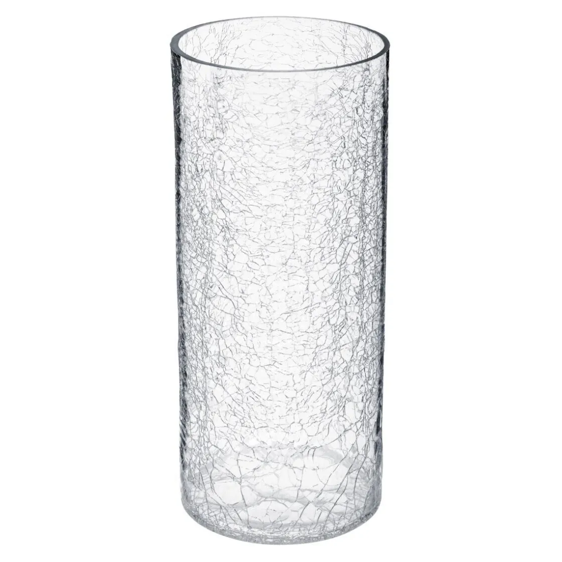 ATMOSPHERA Vase cylindre verre craquelé Online